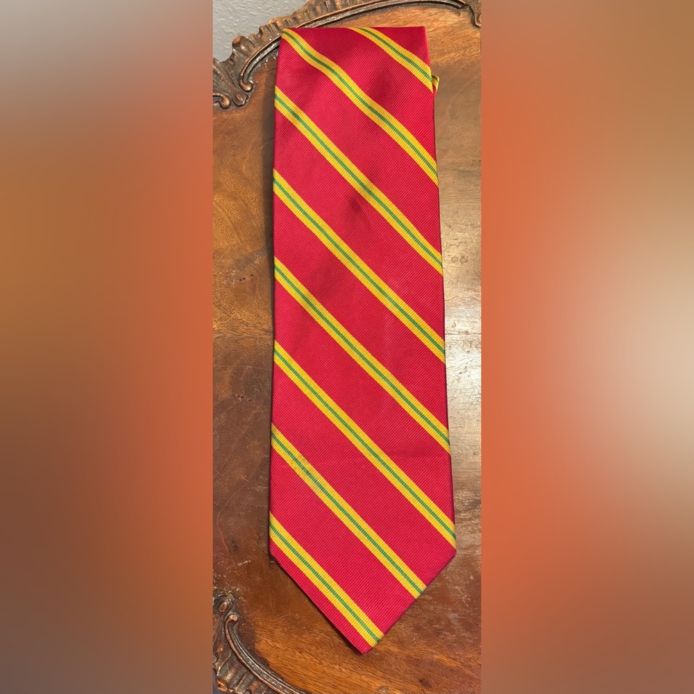 Abercrombie & Fitch Red and Yellow Striped Tie